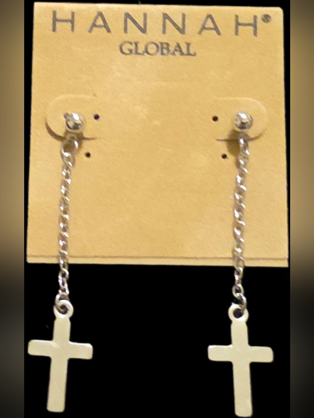 Cross Drop Earrings